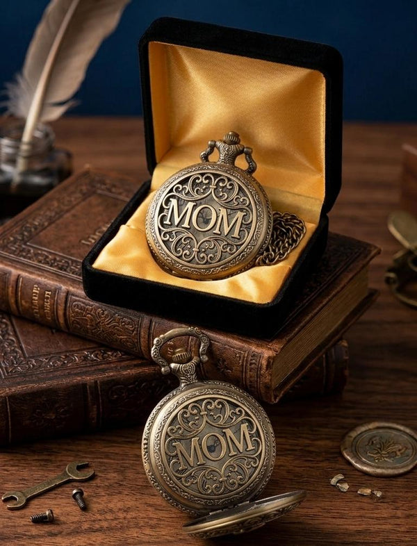 Timeless Vintage Quartz Pocket Watch Keychain