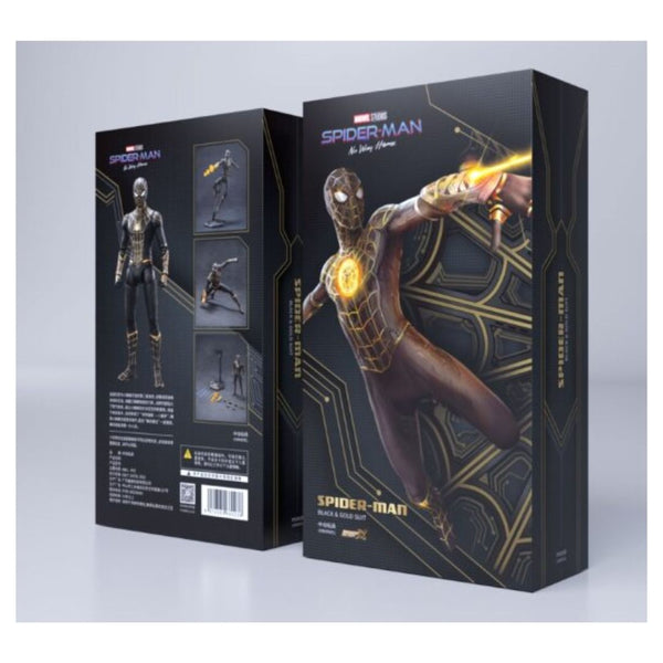 ZD Toys: Marvel Spider Man Black & Gold Suit - 7 Inch Figure - Bear Hugs