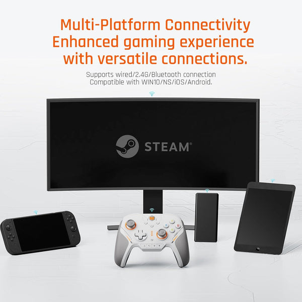 BIGBIG WON BLITZ2 Wireless Controller 16 Mechanical Microswitches 2000Hz Sampling Rate TMR Electromagnetic Joysticks PC Controller for PC/Switch/iOS/Android - Bear Hugs