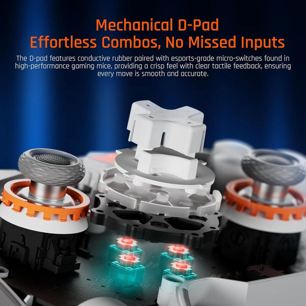 BIGBIG WON BLITZ2 Wireless Controller 16 Mechanical Microswitches 2000Hz Sampling Rate TMR Electromagnetic Joysticks PC Controller for PC/Switch/iOS/Android - Bear Hugs
