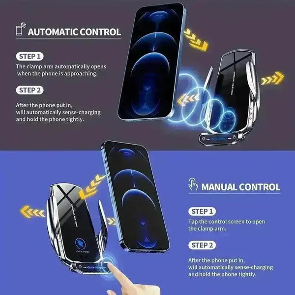 15W Fast Wireless Car Charger & Phone Holder - Bear Hugs