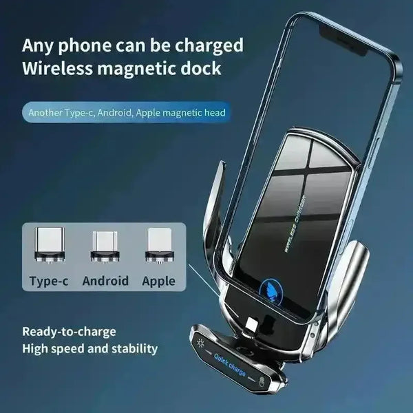 15W Fast Wireless Car Charger & Phone Holder - Bear Hugs