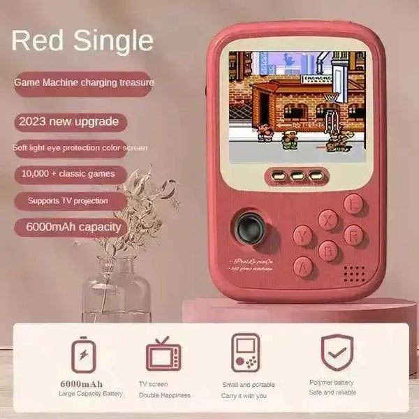 2 in 1 Retro Handheld Game Console & Power Bank - Bear Hugs