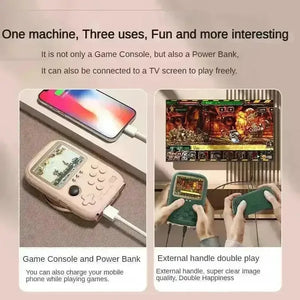 2 in 1 Retro Handheld Game Console & Power Bank - Bear Hugs