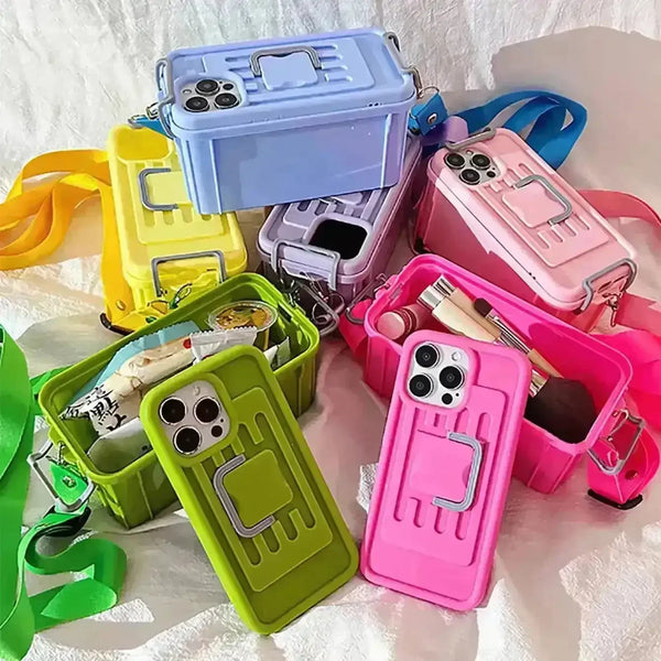 2 in 1 Storage Bag Phone Case (For iPhones) - Bear Hugs