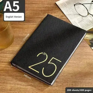 2025 Leather Textured Yearly Planner - Bear Hugs