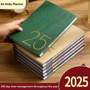 2025 Leather Textured Yearly Planner - Bear Hugs