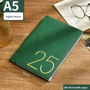 2025 Leather Textured Yearly Planner - Bear Hugs