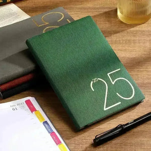 2025 Leather Textured Yearly Planner - Bear Hugs