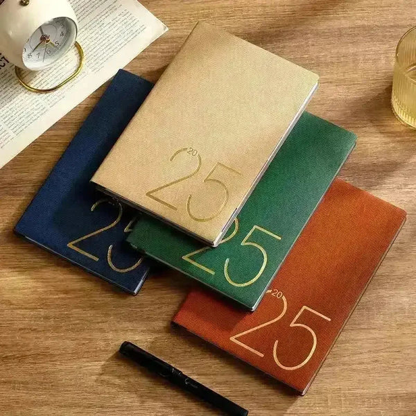 2025 Leather Textured Yearly Planner - Bear Hugs