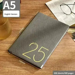 2025 Leather Textured Yearly Planner - Bear Hugs