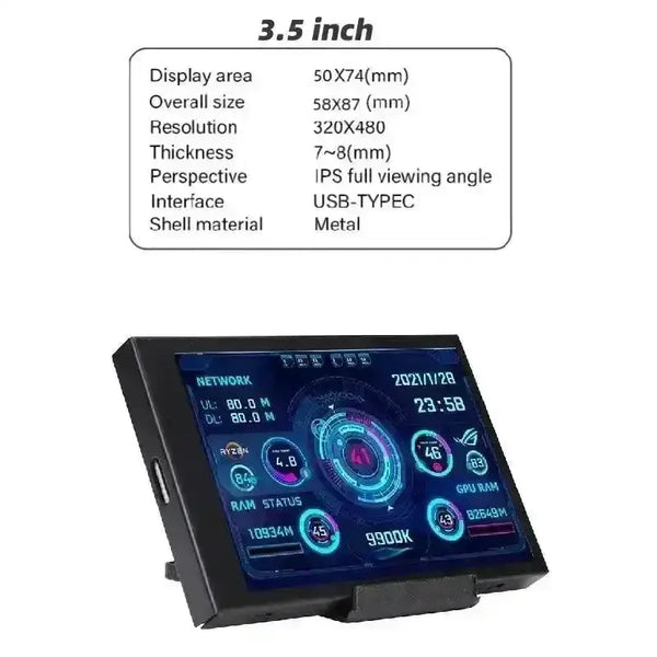 3.5 inch IPS Type-C Secondary Screen - Bear Hugs