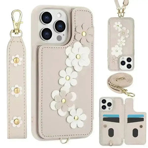 3 in 1 Crossbody Floral Phone Case (For iPhones) - Bear Hugs