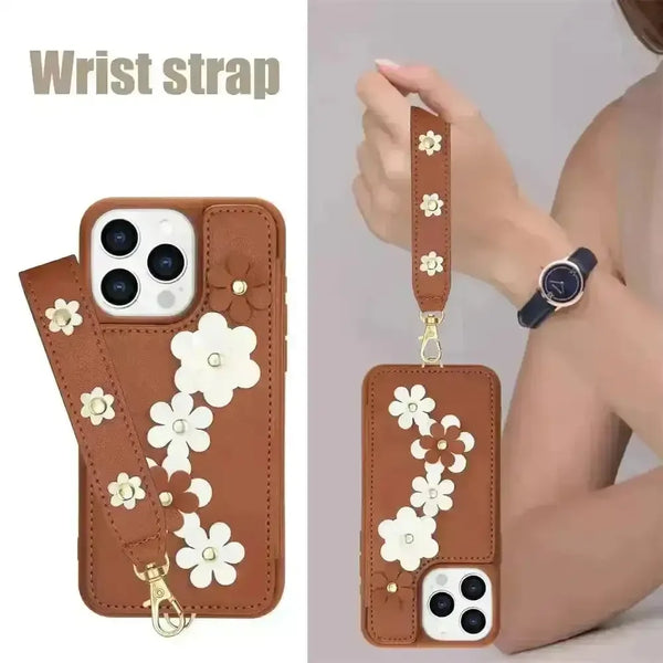 3 in 1 Crossbody Floral Phone Case (For iPhones) - Bear Hugs