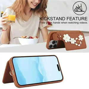 3 in 1 Crossbody Floral Phone Case (For iPhones) - Bear Hugs