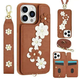 3 in 1 Crossbody Floral Phone Case (For iPhones) - Bear Hugs