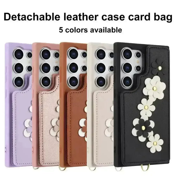 3 in 1 Crossbody Floral Phone Case (For Samsung) - Bear Hugs