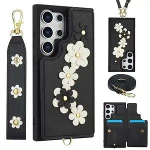 3 in 1 Crossbody Floral Phone Case (For Samsung) - Bear Hugs