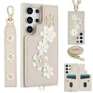 3 in 1 Crossbody Floral Phone Case (For Samsung) - Bear Hugs