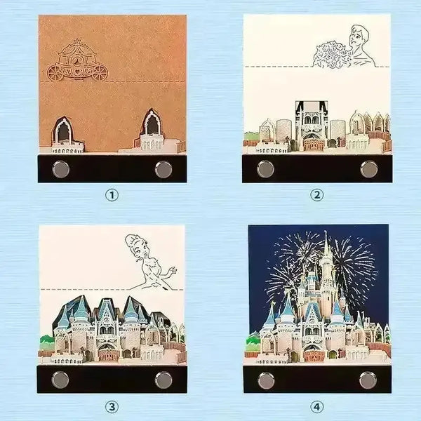 3D Art Rip Away Castle Memo Calendar - Bear Hugs