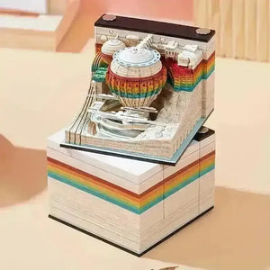 3D Art Rip Away Hot Air Balloon Calendar - Bear Hugs