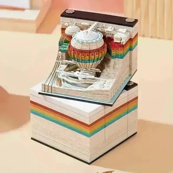 3D Art Rip Away Hot Air Balloon Calendar - Bear Hugs