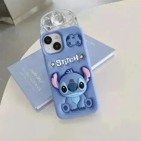3D Cartoon Stitch Case (For iPhone) - Bear Hugs