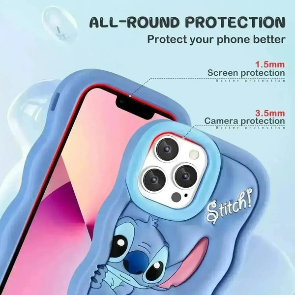 3D Cartoon Stitch Case (For iPhone) - Bear Hugs