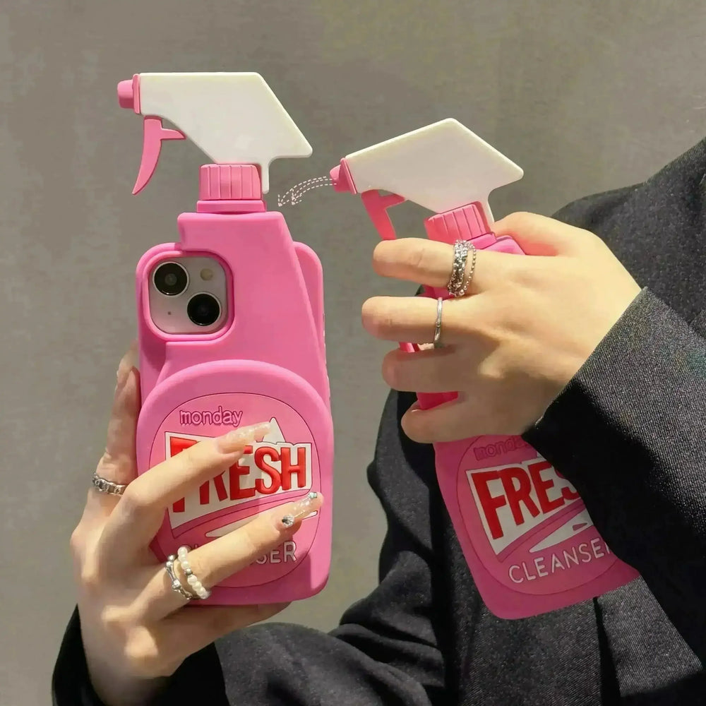3D Cleaning Spray Phone Case (For iPhones) - Bear Hugs