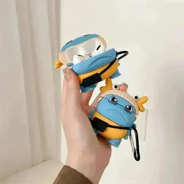 3D Cute Angry Squirtle Shock Proof Case (For Airpods) - Bear Hugs