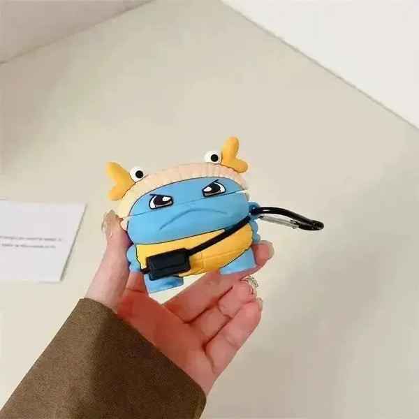 3D Cute Angry Squirtle Shock Proof Case (For Airpods) - Bear Hugs