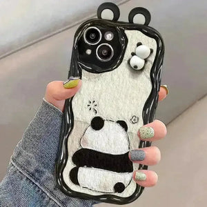 3D Cute Couple Panda Phone Case (For Samsung) - Bear Hugs