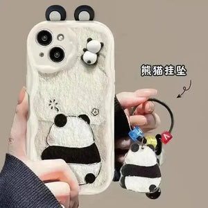 3D Cute Couple Panda Phone Case (For Samsung) - Bear Hugs