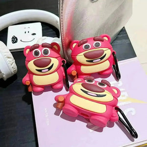 3D Cute Strawberry Lotso Bear AirPods Case - Bear Hugs