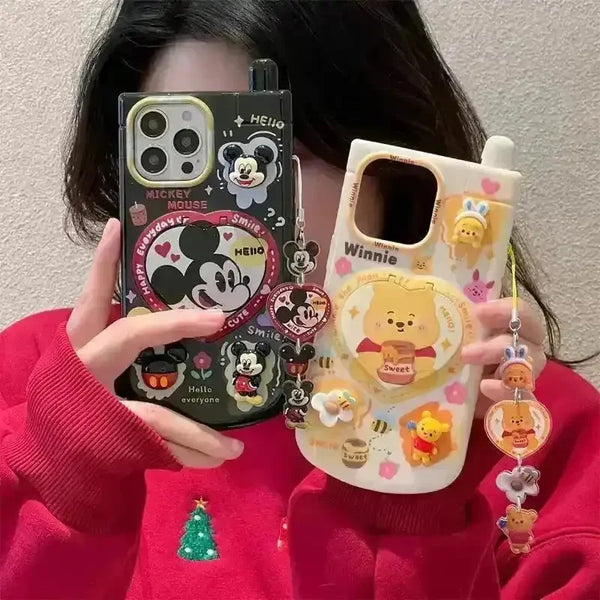 3D Disney Makeup Mirror Phone Case (For iPhones) - Bear Hugs