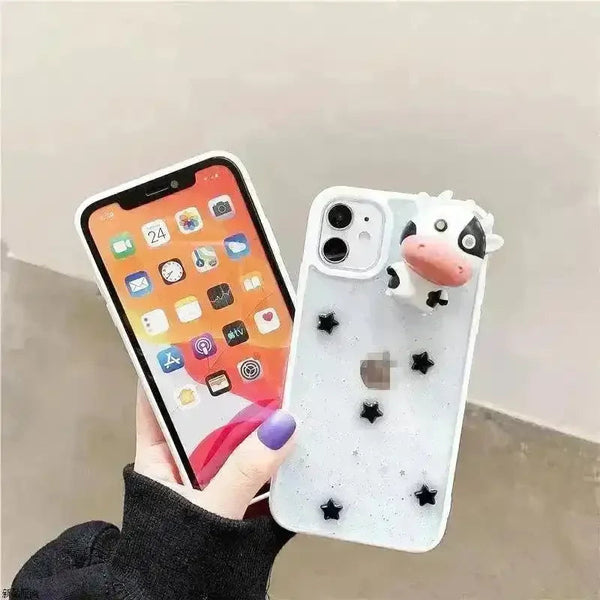 3D Glowing Cow Light On Case (For iPhones) - Bear Hugs
