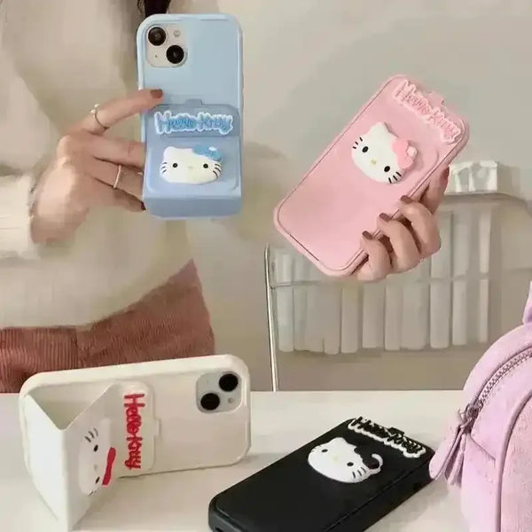 3D Hello Kitty Folding Stand Phone Case (For iPhones) - Bear Hugs