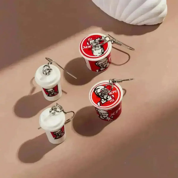 3D KFC Dangle Earrings - Bear Hugs