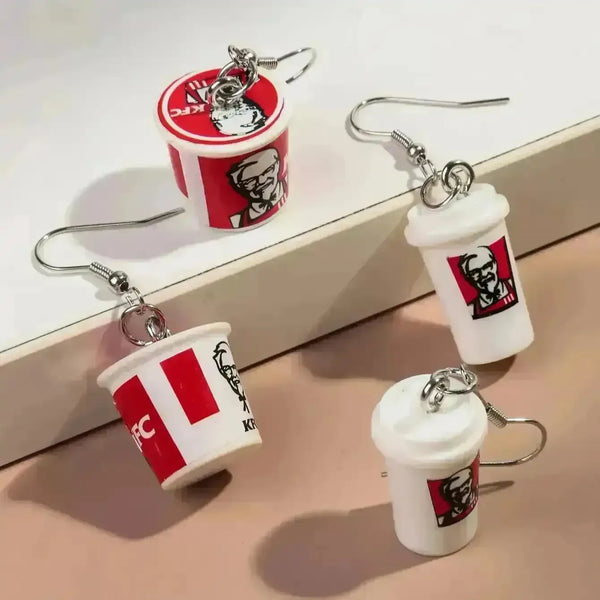 3D KFC Dangle Earrings - Bear Hugs