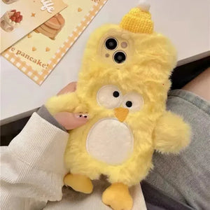3D Plush Yellow Chicken Case (For iPhones) - Bear Hugs