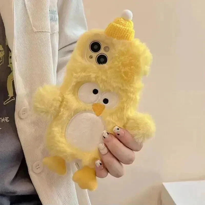 3D Plush Yellow Chicken Case (For iPhones) - Bear Hugs