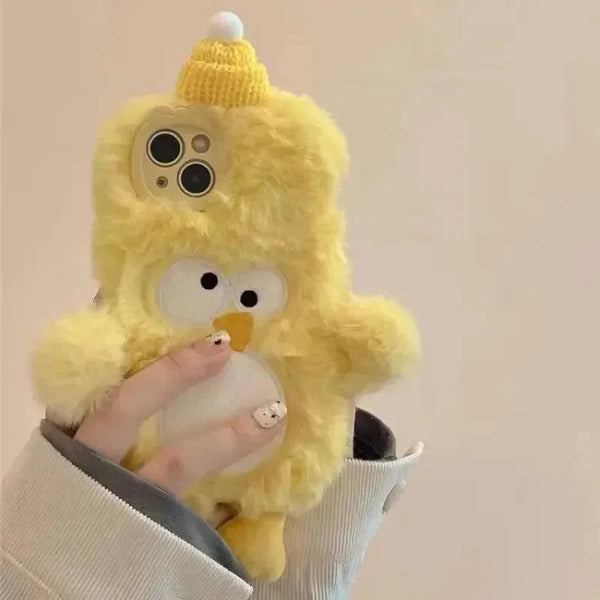 3D Plush Yellow Chicken Case (For iPhones) - Bear Hugs