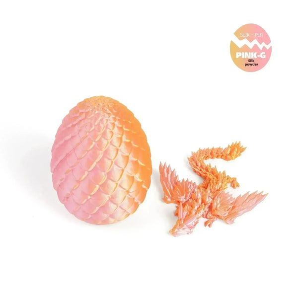 3D Printed Gradient Flying Dragon With Egg - Bear Hugs