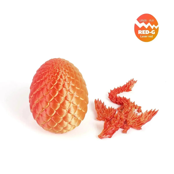 3D Printed Gradient Flying Dragon With Egg - Bear Hugs