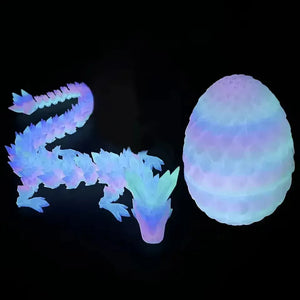 3D Printed Gradient Flying Dragon With Egg - Bear Hugs
