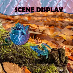 3D Printed Gradient Flying Dragon With Egg - Bear Hugs