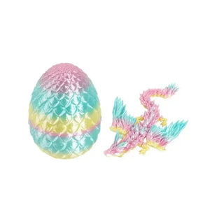 3D Printed Gradient Flying Dragon With Egg - Bear Hugs