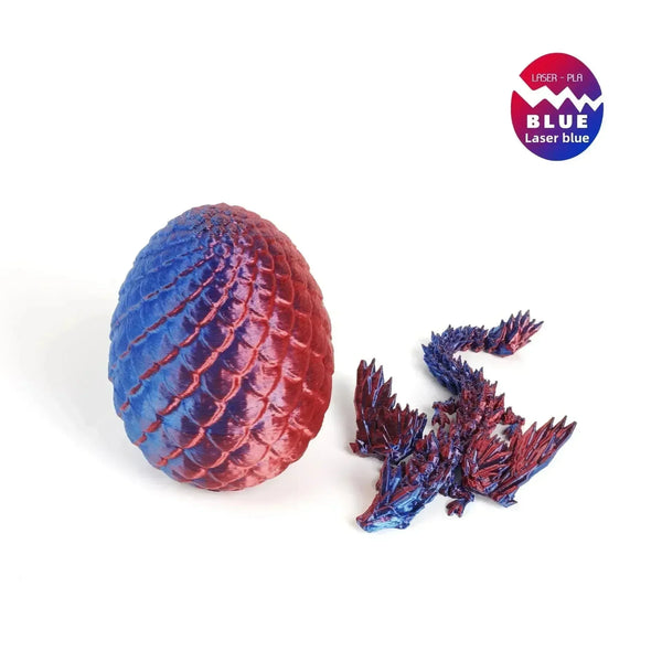 3D Printed Gradient Flying Dragon With Egg - Bear Hugs