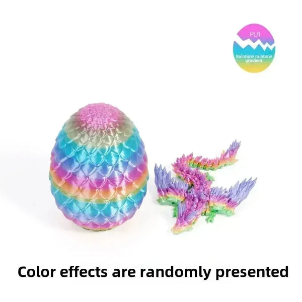 3D Printed Gradient Flying Dragon With Egg - Bear Hugs