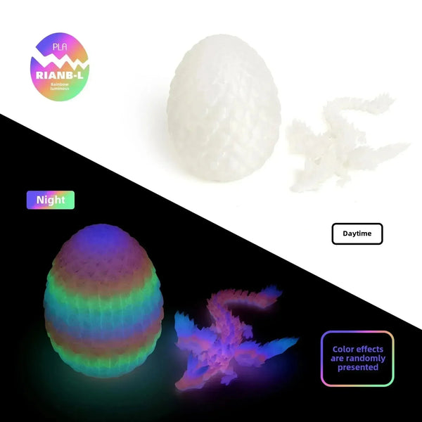 3D Printed Gradient Flying Dragon With Egg - Bear Hugs